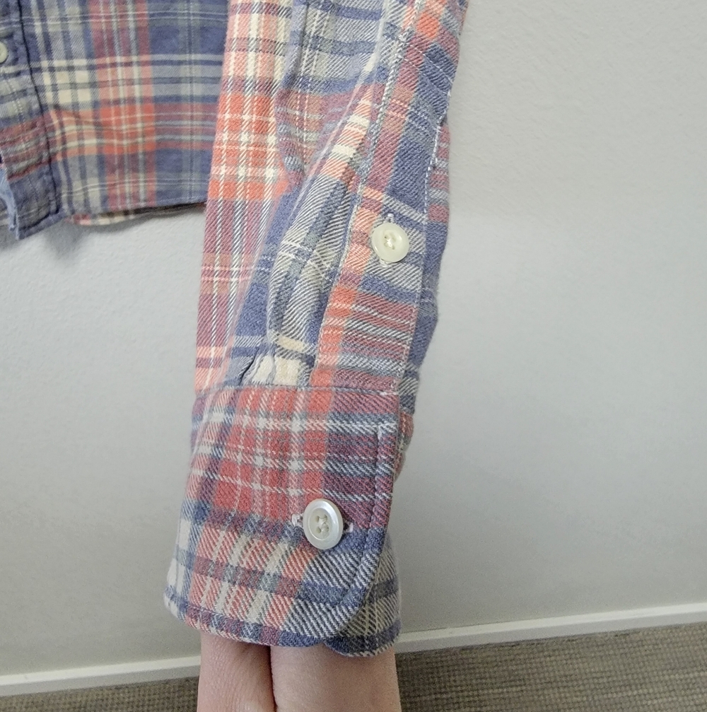 Faherty Classic Spring Lightweight Plaid Button U… - image 4